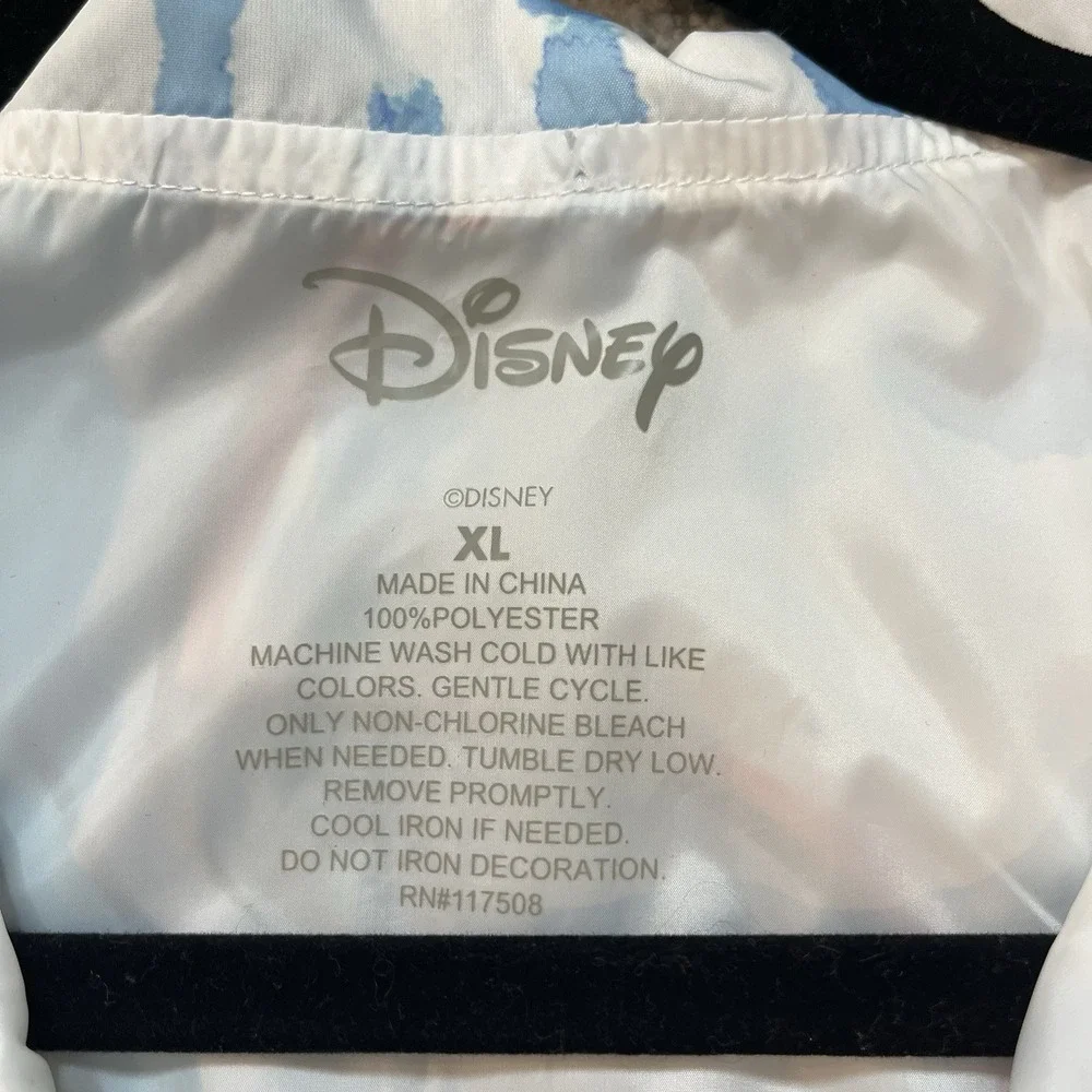 Disney Stitch Women's XL Windbreaker Jacket Lilo & Stitch Cropped Oversized